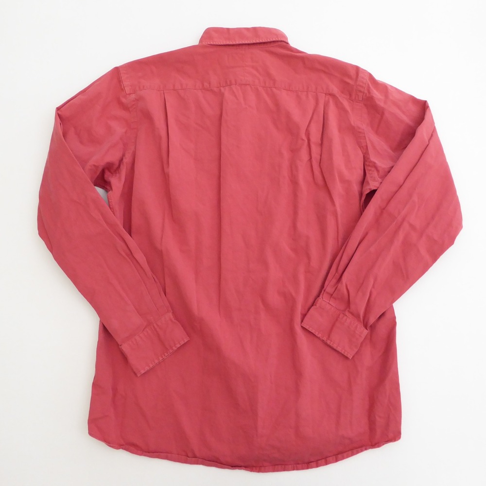 Polo Ralph Lauren Mens Button Up Shirt Salmon Red Workwear Utility Pocket Medium - Picture 4 of 9